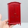 thumbnail image 4 of Armario de casa de muñecas Hesroicy: modelo de armario de madera en miniatura con microescena realista, decoración de muebles, mini armario de madera vertical, accesorios de escena para casa de, 4 of 8