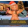 thumbnail image 4 of Outdoor Blow-Up Yard Decoration,Christmas Inflatable Gingerbread Man with a Candy Cane with LED Lights Display, 4 of 8