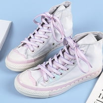 2 Pairs Flat Colorful Fashion Sneakers Shoelaces, Gradient Rainbow Shoe Laces - 47 inch / 120 cm