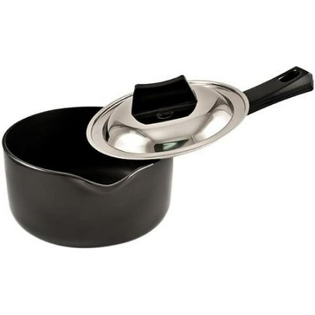 Hawkins L95 Futura Hard Anodised Sauce Pan with Steel Lid and Pouring