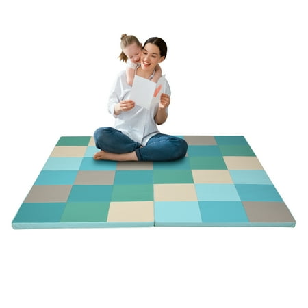 Infans 58" Toddler Foam Play Mat Baby Folding Activity Floor Mat Home Daycare School