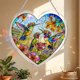 thumbnail image 4 of Acrylic Heart-shaped Puzzle Wind Chime Pendant 94-Piece Puzzle Porch Garden Wind Chime, 4 of 9