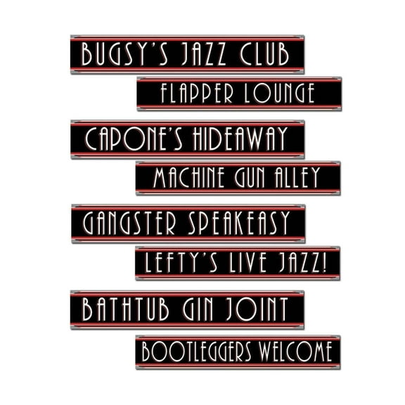 Beistle - 57484 - Gangster Street Sign Cutouts