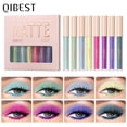thumbnail image 3 of QIBEST Juego de sombra de ojos líquida, 8 colores, mate, larga duración, resistente al agua, pigmentos, Nude, Kits de maquillaje profesional, 3 of 5
