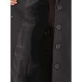 thumbnail image 5 of INSPIRE CHIC Women's Notched Lapel Single Breasted Outwear Work Long Winter Coat XS Black Gray, 5 of 6