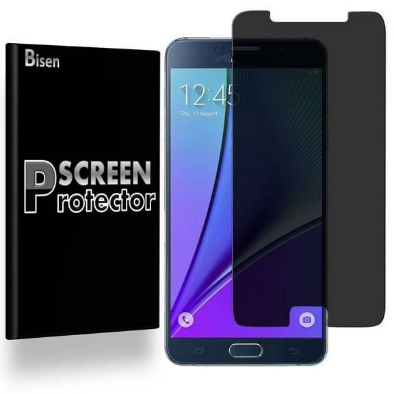 Samsung Galaxy Note 5 (2015 Release) [BISEN] Privacy Anti-Spy Screen Protector, Anti-Scratch, Anti-Shock, Anti-Bubble
