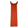 thumbnail image 5 of Efsteb Womens Sleeveless Dresses Solid Color Loose Fit Ruched Plus Size Long Tank Dress Casual Resort Dress Spring Crew Neck ,Size:L, 5 of 5