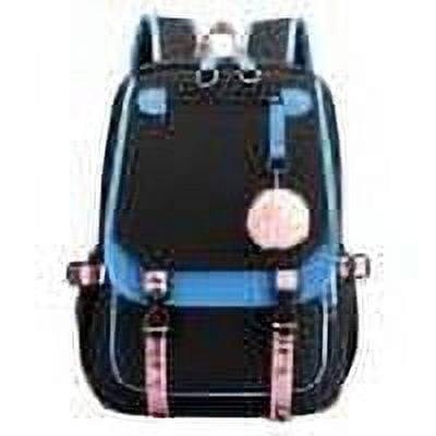 Fashion Casual Backpack with USB Charge Port Student Shoulder Bookbag (Green)