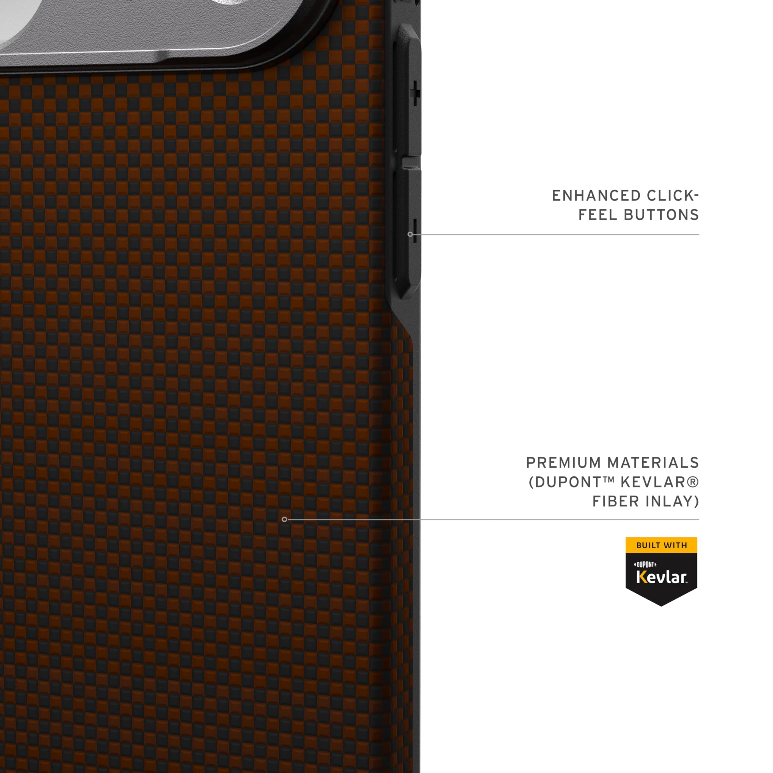 UAG iPhone 17 Pro Max Case Fibr Armr - Compatible with MagSafe Military Grade Protective Cover, Orange/Charcoal