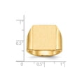 thumbnail image 5 of Solid 14k Yellow Gold Men's Engravable Signet Ring (17.8mm) - Size 13, 5 of 5