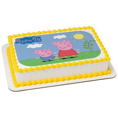  Peppa  Pig  1 4 Quarter Sheet Edible Photo Image Cake 