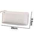 thumbnail image 2 of Estuche para lápices de gran capacidad, estuche para bolígrafos, bolsa de maquillaje, suministros escolares, papelería de oficina, almacenamiento, regalo, color beige, 2 of 5
