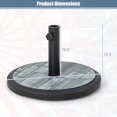 thumbnail image 3 of Costway 19'' Patio 35 LBS Round Umbrella Base Stand Holder 1.4''-1.9'' Market Table Outdoor, 3 of 10