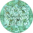 thumbnail image 1 of Ahgly Company Indoor Round Animal Turquoise Blue Traditional Area Rugs, 7' Round, 1 of 4