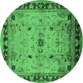 thumbnail image 1 of Ahgly Company Indoor Round Oriental Emerald Green Industrial Area Rugs, 3' Round, 1 of 4