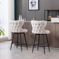 Counter Height Bar Stools Bar Stools with Back and Nailhead Linen