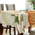 thumbnail image 3 of SKYSONIC Thanksgiving Pumpkin Tablecloth Waterproof Washable Polyester Square Table Cover Durable Tablecloth for Kitchen Dining Table Party Decor (54 X 54 Inch), 3 of 7