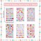 thumbnail image 2 of 6 hojas (588 unidades) de pegatinas acrílicas con forma de corazón, 130 x 74 x 2 mm, multicolor, resistentes al agua, con gemas facetadas, para manualidades, regalos decorativos para fiestas., 2 of 3