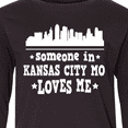 thumbnail image 4 of Inktastic Kansas City Missouri Loves Me Skyline Long Sleeve Youth T-Shirt, 4 of 5