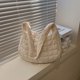 thumbnail image 5 of Bolso Hombro A Cuadros Retro Bolsos Cruzados Nylon Color para Mujer (Blanco), 5 of 9