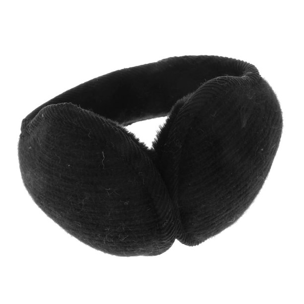 Calentadores de invierno Hugo unisex Orejeras de felpa estirables plegables Detrás de la cabeza Negro