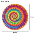 thumbnail image 6 of Rainbow Tie Dye Spiral Dot Pattern Round Tablecloth 60"x60",Wrinkle Wipeable Table Cloth for Kitchen Dining Room Picnic Patio Party, 6 of 6