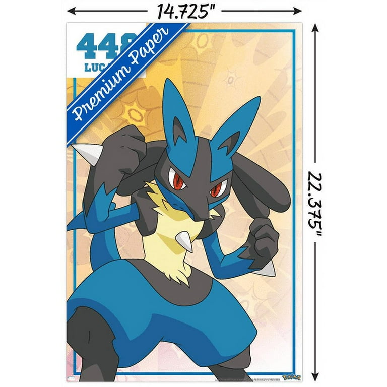 ルカリオ　ポスター Pokémon - Lucario 448 Wall Poster, 14.725