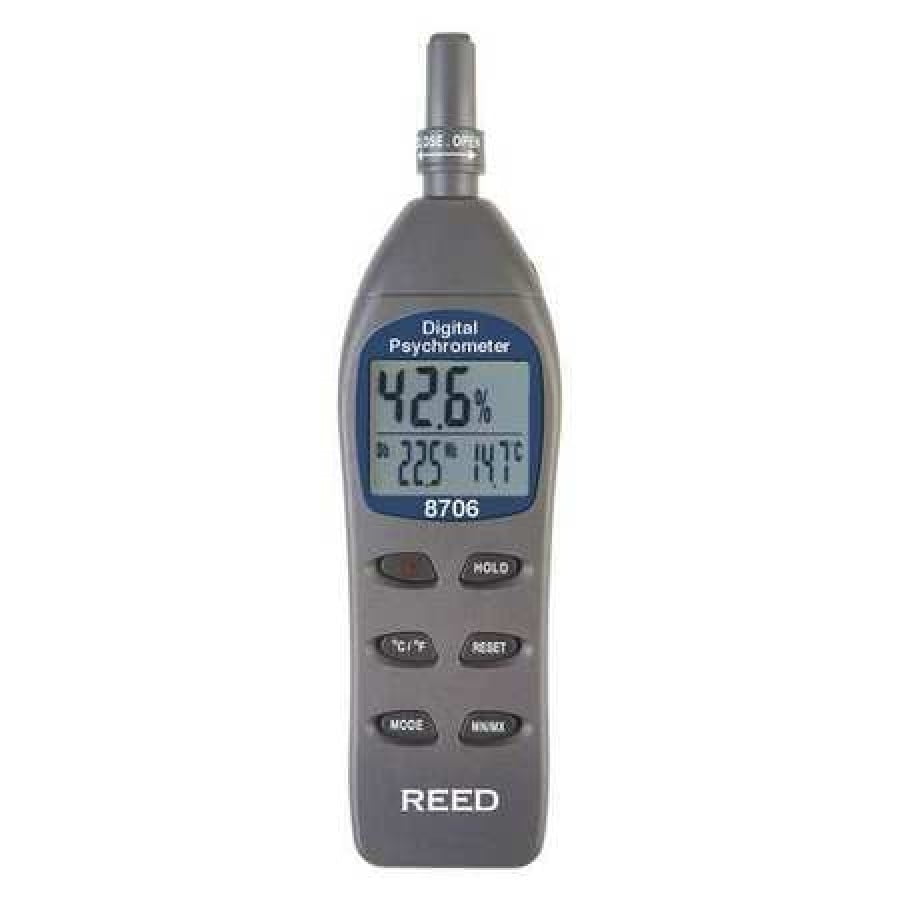 REED INSTRUMENTS 8706 Digital Psychrometer / ThermoHygrometer, (Wet