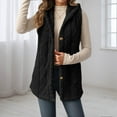 thumbnail image 2 of Long Vest for Women Sleeveless Cable Knit Open Front Cardigan Oversized Sherpa Vest Jacket Button Hooded Sweater Coat, 2 of 6