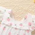 thumbnail image 6 of Happy Town Baby Girl Summer Clothes Infant Sleeveless Cotton Romper with Soft Bib Toddler Ruffled Jumpsuit Bodysuit, 6 of 9