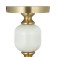 thumbnail image 5 of A&B Home Marble & Glass Pebble Hurricane - 5.1" x 5.1" x 11.2" - Gold/White, 5 of 5