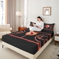 thumbnail image 4 of Castle Fairy Female Men Abstract Flame Basketball Full Size Sheets,Sport Gamer Bed Sheets, 4 of 7