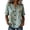 Green, variant on V Neck Blouse for Women Floral Print 3/4 Sleeve Loose Fit Button Down Shirt Casual Going Out Top Dressy Boho Blouse Spring Summer, Pink,XXL