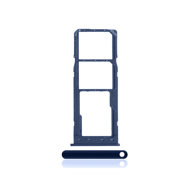 Plateau de Carte Sim Double de Remplacement Compatible pour Samsung Galaxy A10 (A105 / 2019) (Bleu)