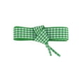 thumbnail image 2 of INSPIRE CHIC 2 Pairs Flat Plaid Laces Fabric Ribbon Two-Tone Checkered 0.6" Wide Shoelaces for Sneakers Green 140cm/55.1", 2 of 7