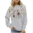 thumbnail image 2 of Neewe Long Sleeve Shirts for Women 2025 Fall Clothes Tunic Tops Loose Fit Dressy Crewneck Pullover Sweaters, 2 of 6