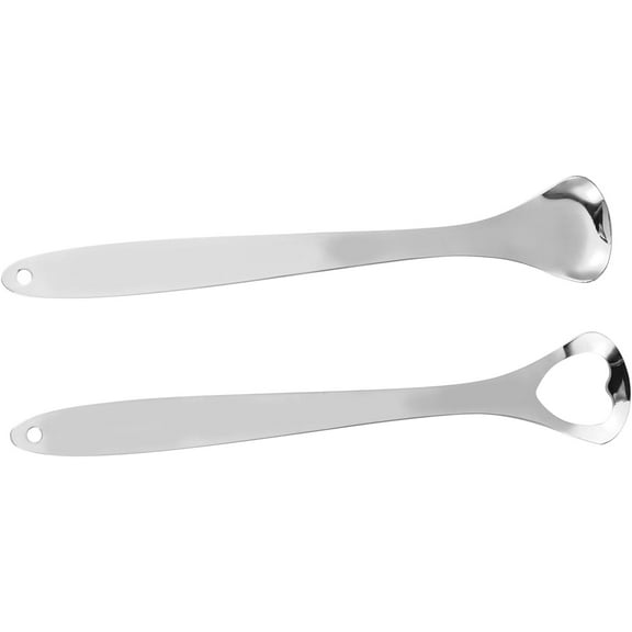 2 Pcs Tongue Scraper Metal Tongue Scraper Metal Spatula Metal Cleaner Tongue Scrapers Brush Stainless Steel Cleaner Tongue Scrapers for Bad Breath Tongue Coating Scraper Man Silver