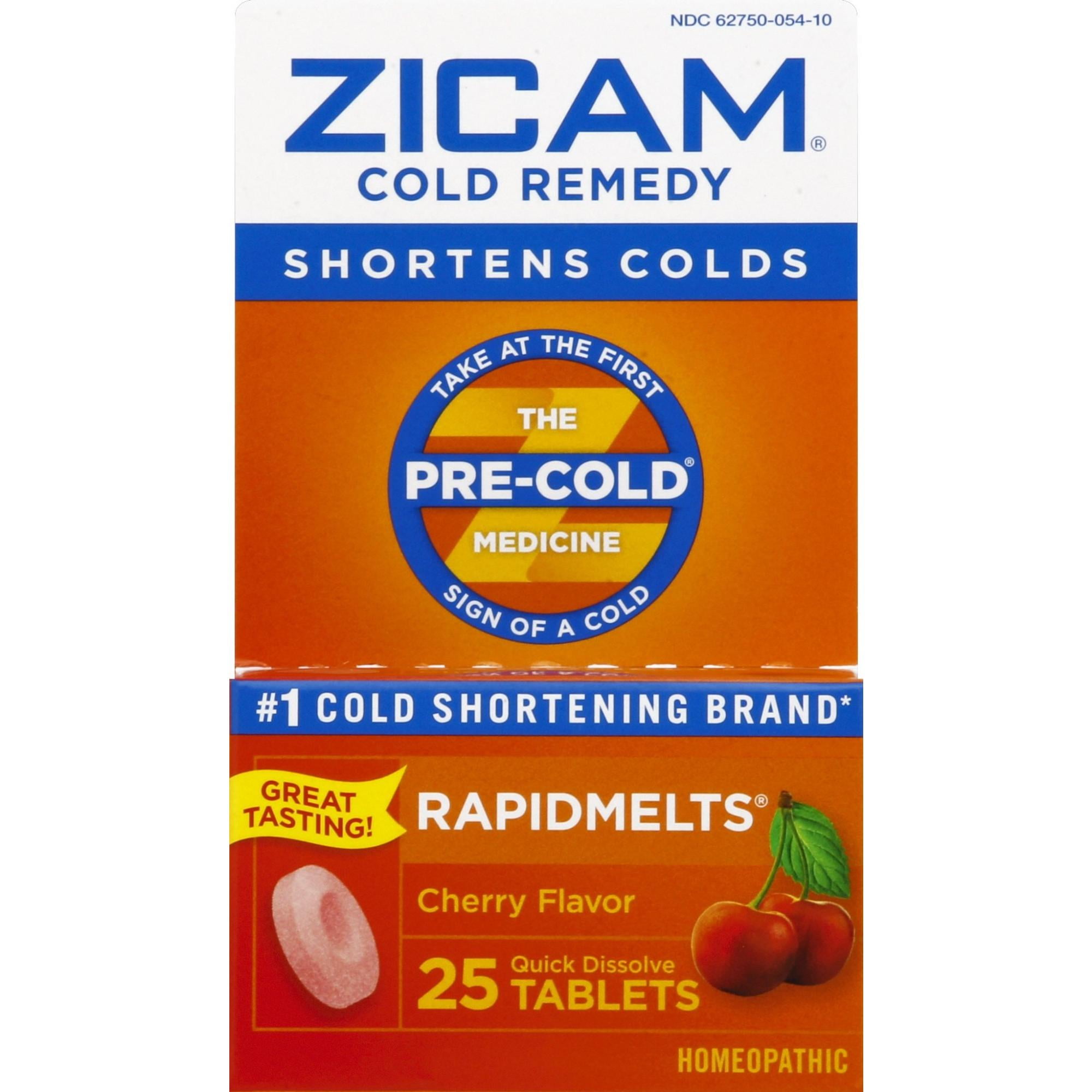 Zicam Cold Remedy Rapidmelts, Cherry Flavor, 25 QuickDissolve Tablets