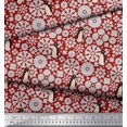 thumbnail image 3 of Soimoi Georgette Viscose Fabric Floral & Penguin Ocean Print Sewing Fabric Yard 42 Inch Wide, 3 of 3