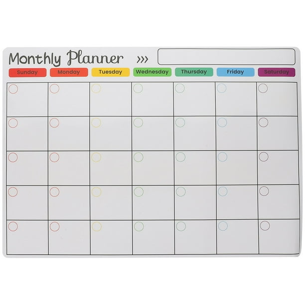 FELTECHELECTR Calendario magnético para refrigerador, pizarra magnética para notas de cocina, pizarra borrable