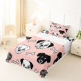 thumbnail image 5 of Homewish Cartoon Dog Twin Sheets,Kawaii Bone Bedding,Pink,3-Piece,1 Fitted Sheet and 1 Pillowcase, 5 of 6