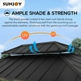 thumbnail image 6 of Sunjoy 8ft. x 12 ft. Wooden Cedar Framed Grill Gazebo with exclusive AC Power Port - Black, 6 of 13