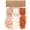 Snow Sprout + Beige + Orange, variant on Monebena 3 Pcs Handmade Chiffon Silk Ribbon with Box Fringe Frayed Edges Ribbons for Wedding Invitations Bridal Bouquets Gifts Wrapping Crafts Holiday Party Decorations 1.5" x 5.5Yd M01