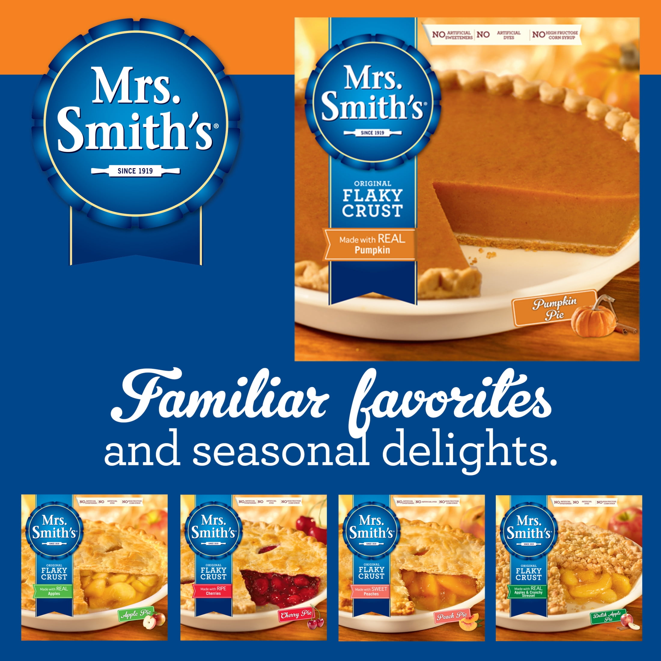 Mrs. Smith's Frozen Original Flaky Crust Pumpkin Pie, 37.01 oz