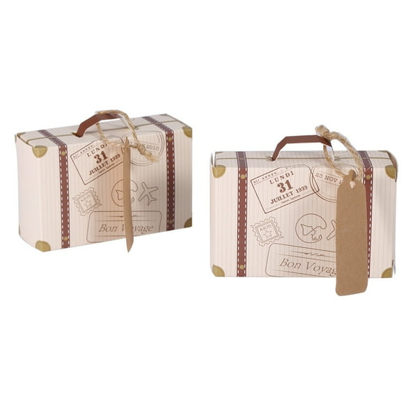 Caja de dulces portátil NikouMX 50 unids/set cartón mini maleta