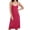 Rose Red, variant on Musefolio Women’s Sleeveless V-Neck Cami Nightgown Summer Lace Trim Slim Fit Solid Color Sexy Lingerie Sleepwear Dress S-XL