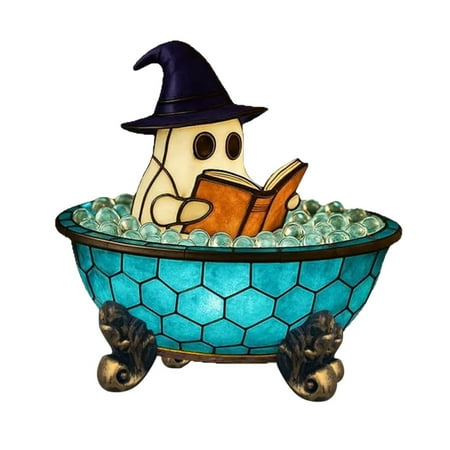 Ghost Bath Lamp Handmade Spooky Night Light for Spooky Decor