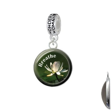 Domed Breathe with Lotus - Wonder Woman Charm Bead