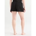 thumbnail image 3 of No Boundaries Women's Sleep Pull-On Fleece Shorts, 3" Inseam, Sizes XXS-3X, 3 of 5