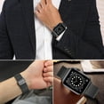 thumbnail image 2 of SOLOLUP（1/2Pack) Metal Stainless Steel Strap for Apple Watch Bnads 40mm 45mm 44mm 41mm 38mm 49mm 42mm  Adjustable Braided Milanese Loop Bnads Wristbands  for iWatch Series Ultra 8 7 SE 6 5 4 3 2 1, 2 of 11